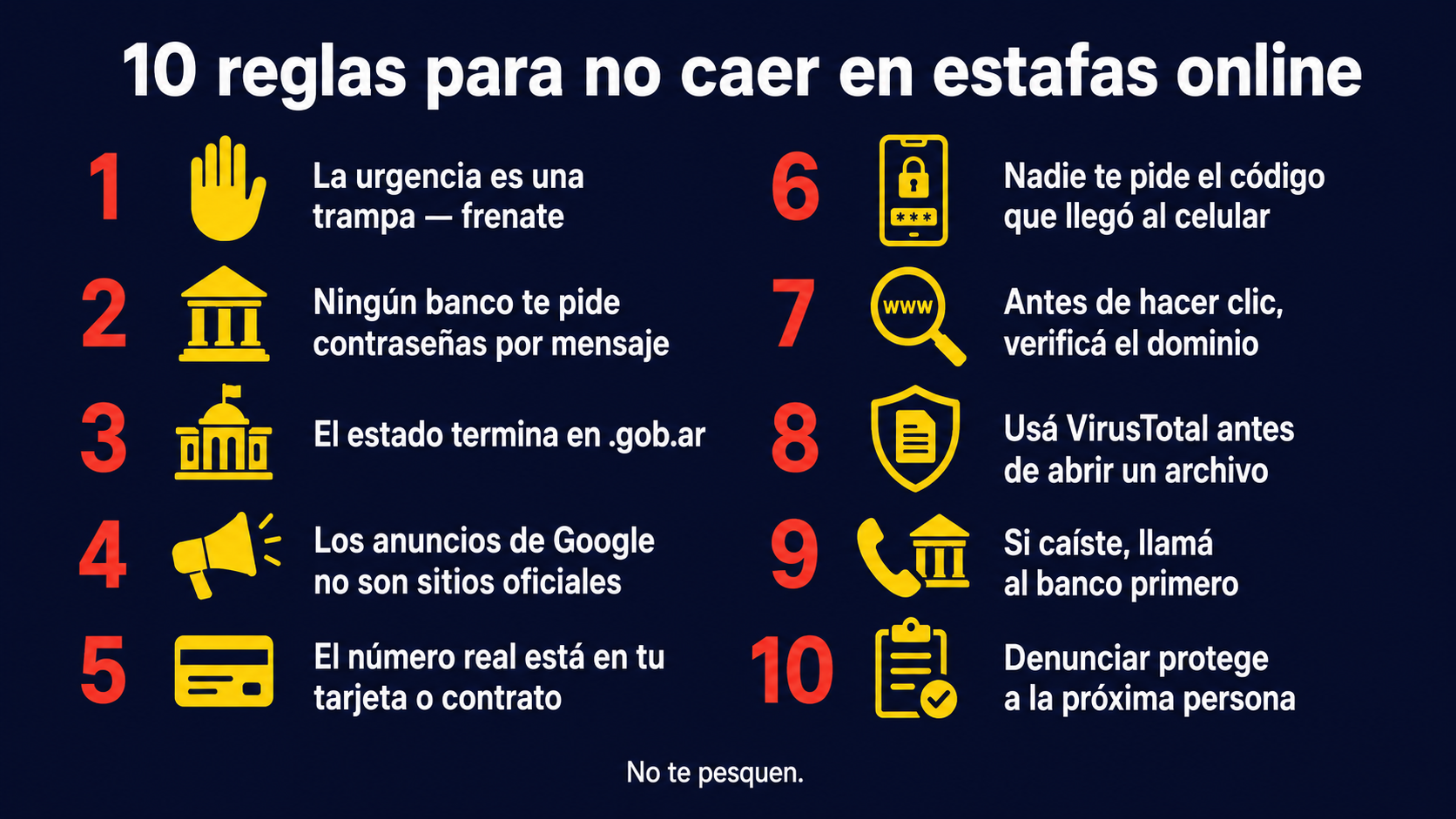 10 reglas para no caer en estafas online